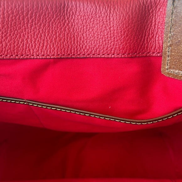 Dooney & Bourke NWT Red Pebble Leather Large Tote - Picture 8 of 13